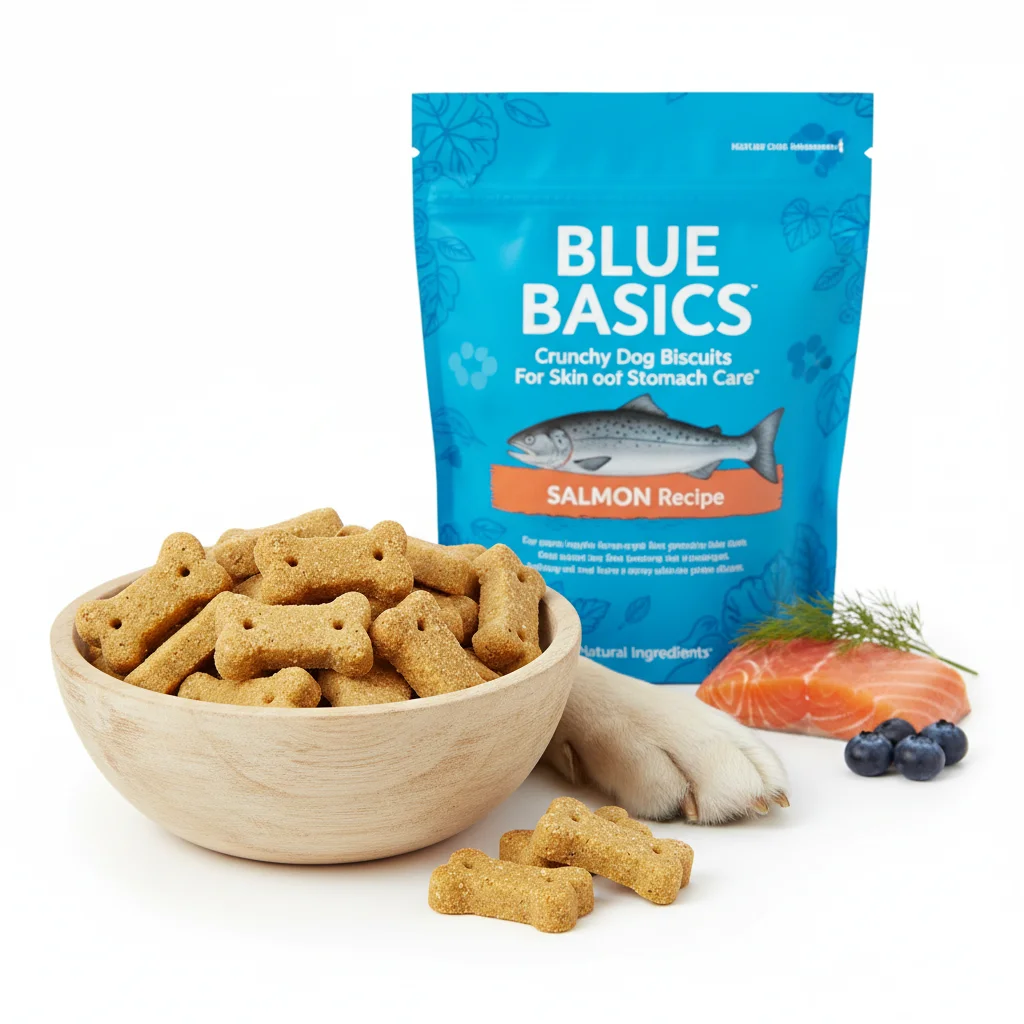 Blue Basics Crunchy Dog Biscuits for Skin & Stomach Care, Salmon image 3