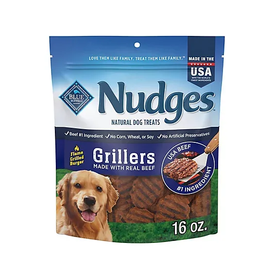 Blue Nudges Grillers Natural Dog Treats, Beef, 16 Oz image 3
