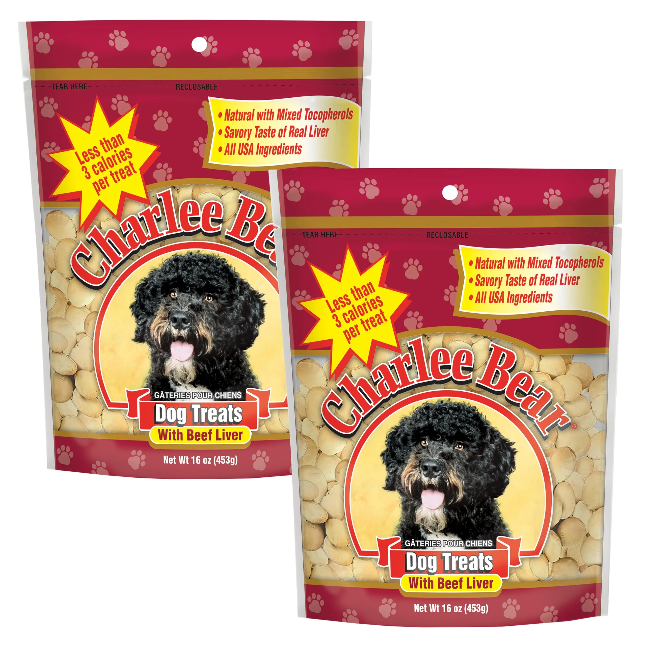 Charlee Bear Original Crunch Beef Liver Dog Treats, 16 Oz (Pack of 2) image 2