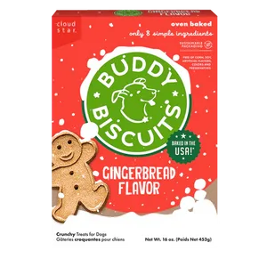 Cloud Star Buddy Biscuits Crunchy Holiday Dog Treats, Gingerbread