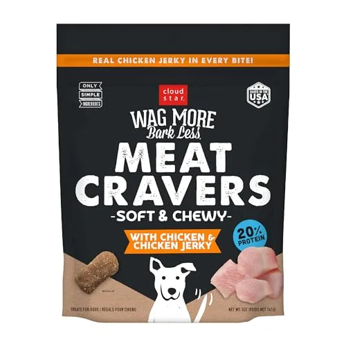 Cloud Star Wag More Bark Less Meat Cravers Soft Chews Dog Treats, Chicken image 2