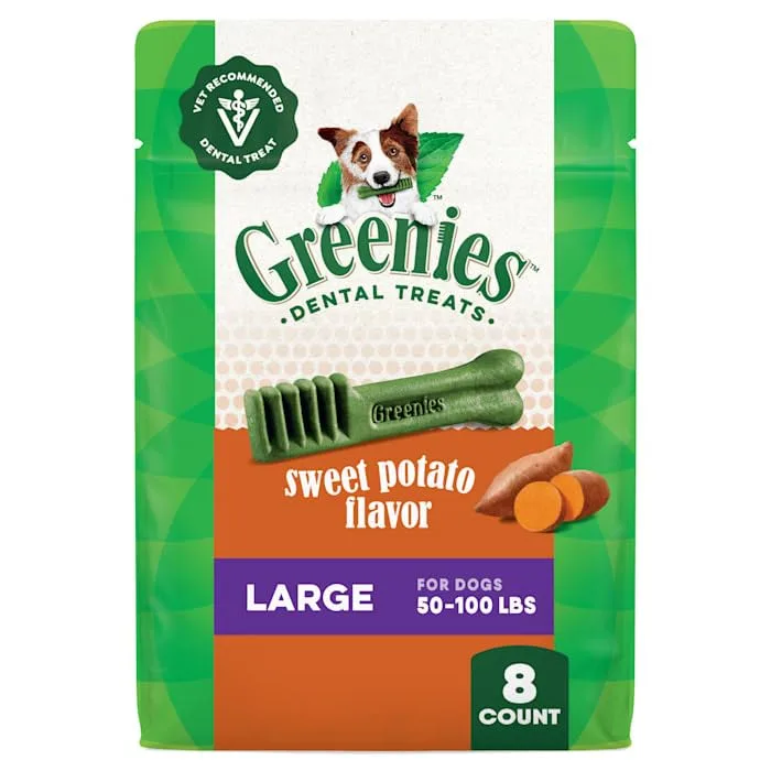 Greenies Dental Bone Dog Treat, Sweet Potato Flavor, Large, 12 Oz image 3