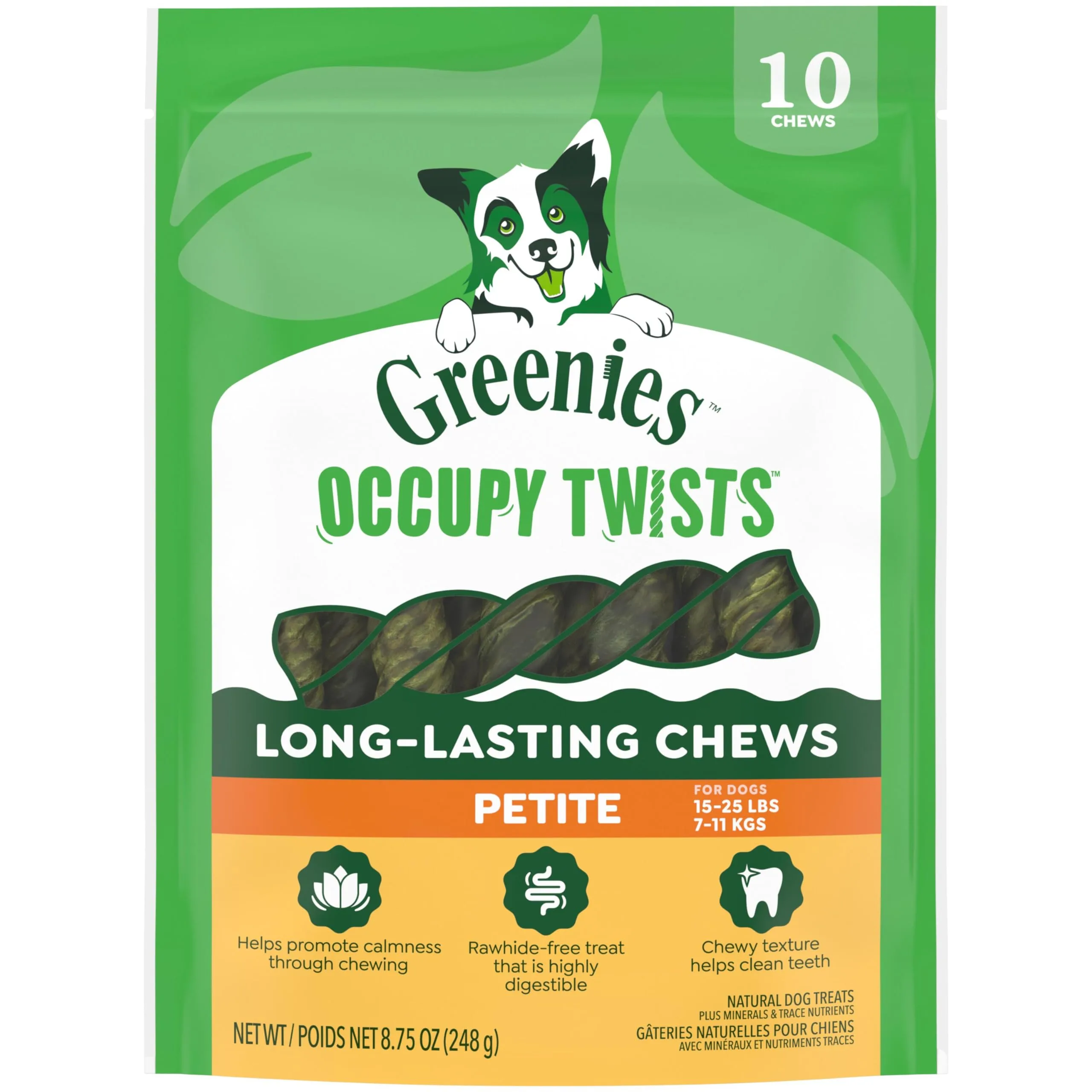 Greenies Occupy Twists Natural Dog Treats, Regular Size, Chicken Flavor, 8.65 Oz, 6 Count image 2