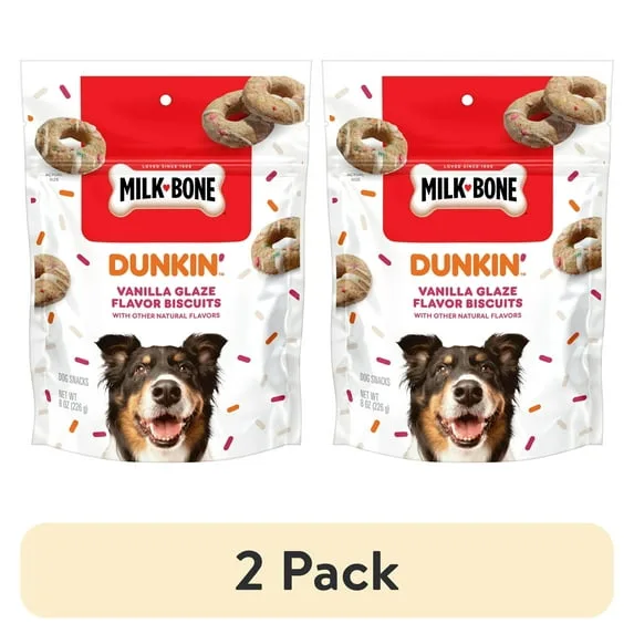 Milk-Bone Dunkin' Vanilla Glaze Flavor Dog Biscuits, 8 Oz Bag image 2