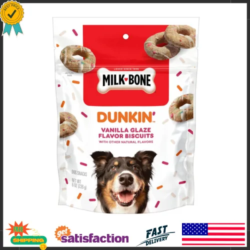 Milk-Bone Dunkin' Vanilla Glaze Flavor Dog Biscuits, 8 Oz Bag image 3