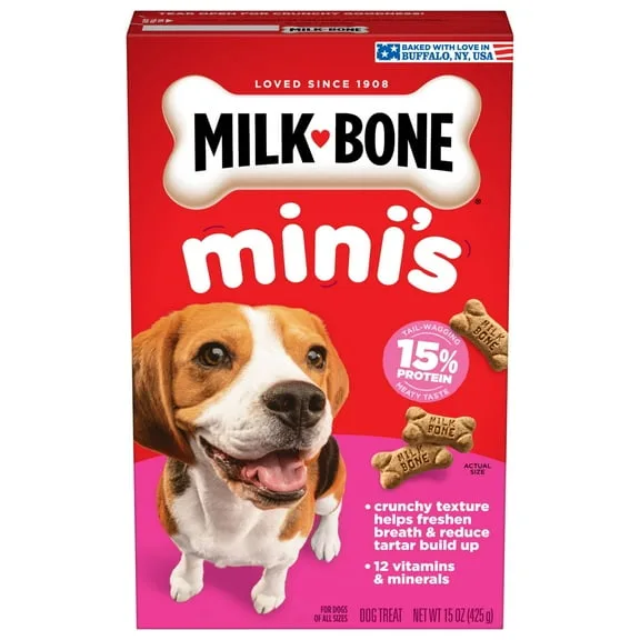 Milk-Bone Mini's Original Dog Treats, 15 Oz Box (Pack of 2) image 3