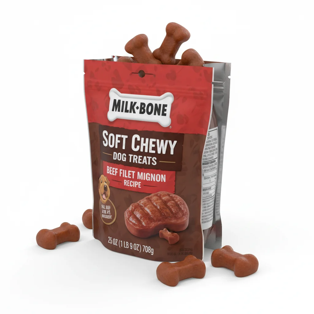 Milk-Bone Soft & Chewy Dog Treats, Beef & Filet Mignon Recipe, 25 Ounce image 2