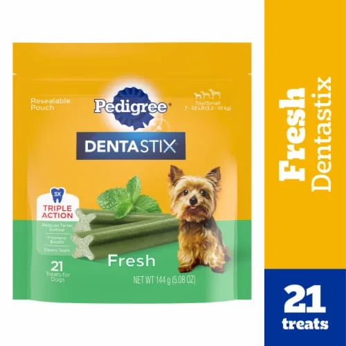 Pedigree Dentastix Dental Chews for Dogs, Small and Toy Breed, Fresh Flavor, 12.31 Oz