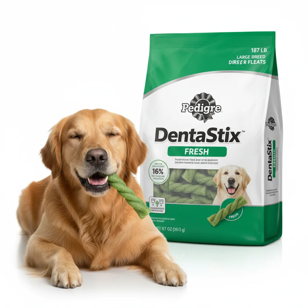 Pedigree Dentastix Dog Dental Treats, Large Breed, Fresh Flavor, 1.87 lb Bag image 3
