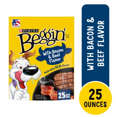 Purina Beggin' Strips Dog Treats with Bacon and Beef Flavors