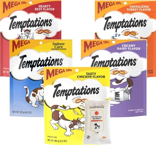 Temptations Cat Treats Classic Crunchy and Soft Seafood Variety image 2