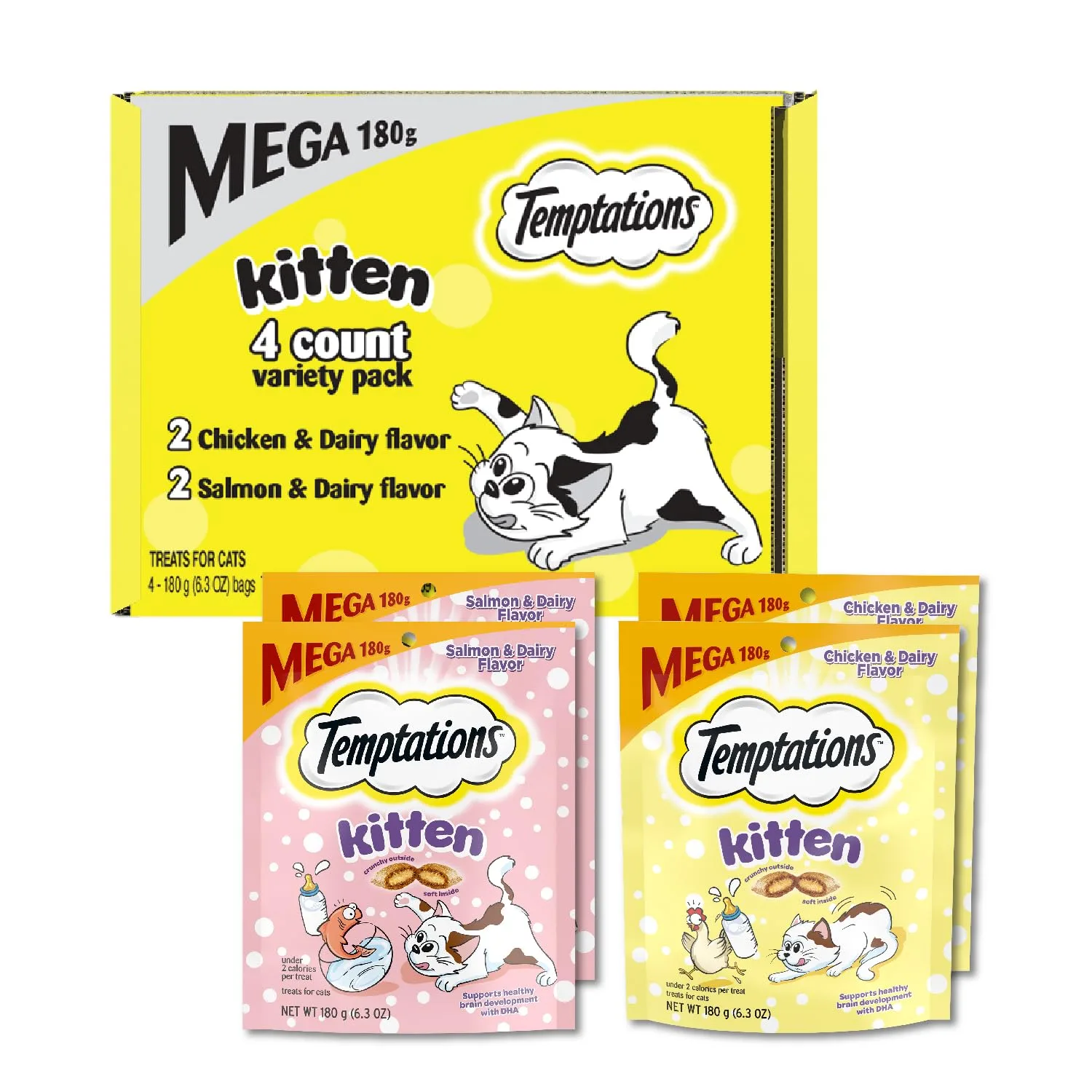 Temptations Cat Treats Classic Crunchy and Soft Seafood Variety image 3